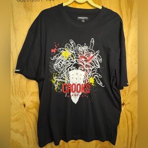 Crooks‎ & Castles Medusa Graphic T-Shirt Men's XL Black Streetwear Tee